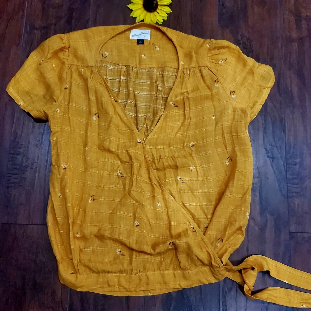 Universal Thread Boho Mustard Top - image 3